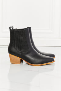 MMShoes Love the Journey Stacked Heel Chelsea Boot in Black ONLINE EXCLUSIVE