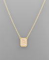 Mother of Pearl Initial Necklace