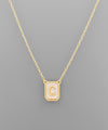 Mother of Pearl Initial Necklace