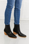 MMShoes Love the Journey Stacked Heel Chelsea Boot in Black ONLINE EXCLUSIVE