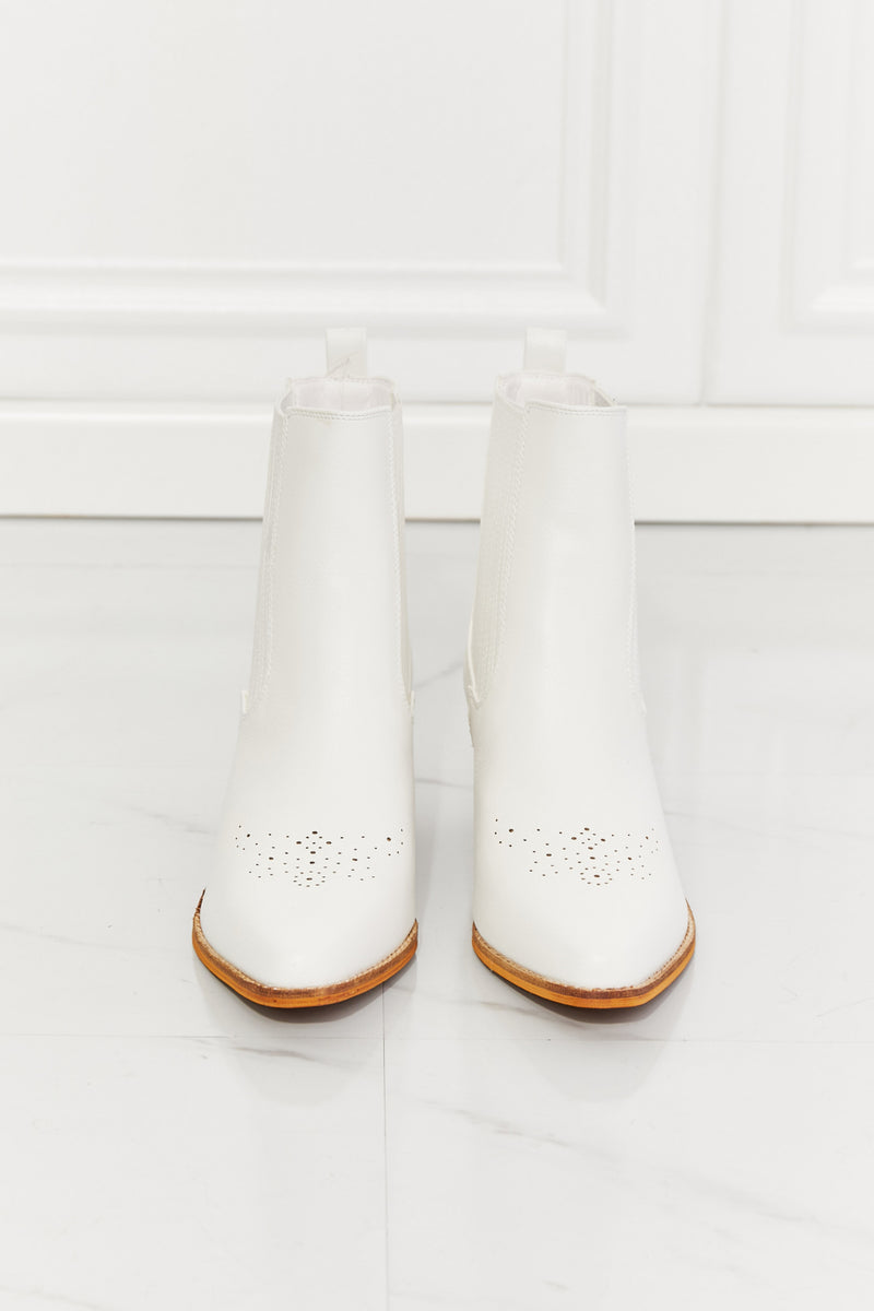 Love the Journey Stacked Heel Chelsea Boot in White ONLINE EXCLUSIVE