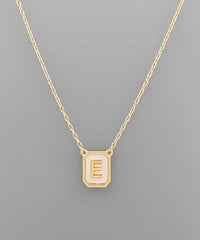 Mother of Pearl Initial Necklace