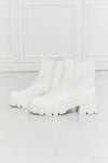 What It Takes Lug Sole Chelsea Boots in White ONLINE EXCLUSIVE