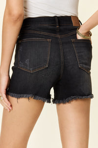 Judy Blue Tummy Control Fray Hem Shorts ONLINE EXCLUSIVE