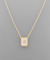 Mother of Pearl Initial Necklace