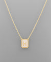 Mother of Pearl Initial Necklace