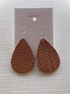 Brown Leather Earrings
