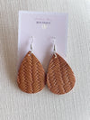 Brown Leather Earrings