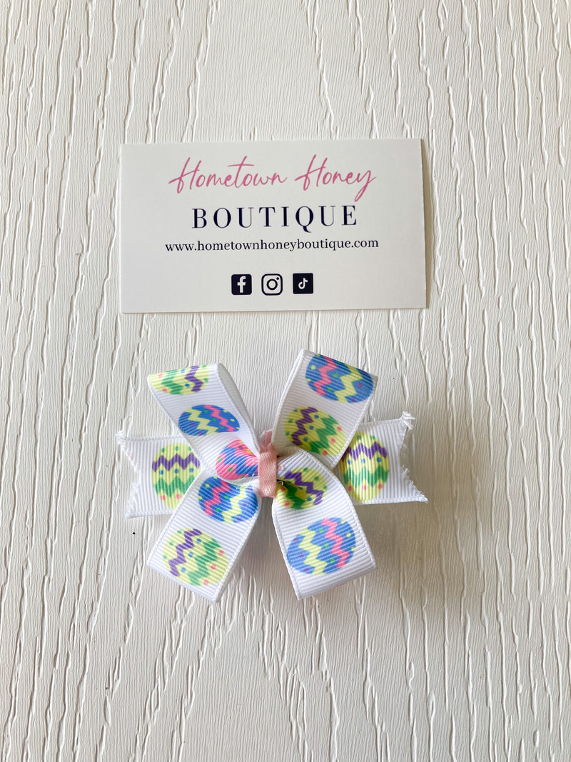 Easter Eggs 3" Bow On Clip