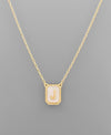 Mother of Pearl Initial Necklace