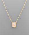 Mother of Pearl Initial Necklace