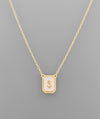 Mother of Pearl Initial Necklace